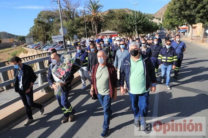 Homenaje al sindicalista atropellado ayer en Cartagena