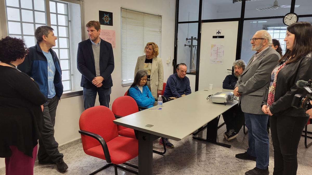 María Victoria Broto, esta mañana, en su visita a la Ribagorza.