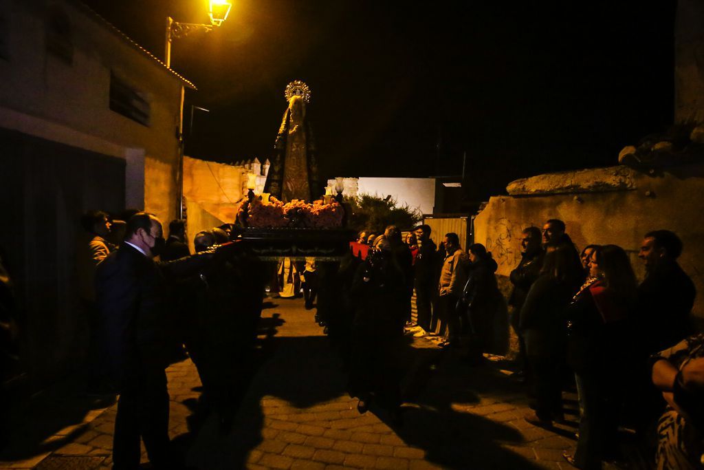 Semana Santa de Lorca 2022: Virgen de la Soledad del Paso Negro, iglesia y procesión