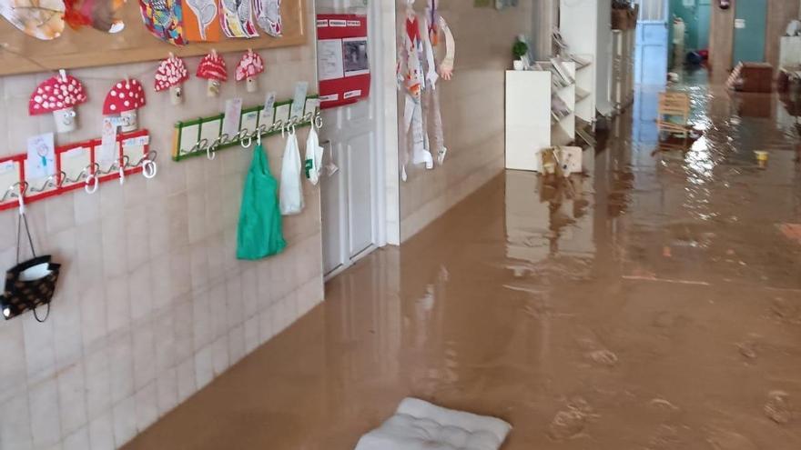 Un colegio afectado en Albal.