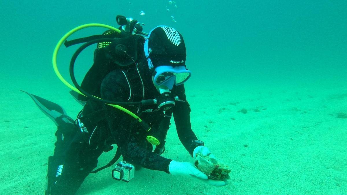Investigaciones subacuáticas del yacimiento del Rubicón, en Lanzarote