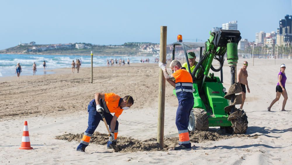 Alicante toma medidas en sus playas para pasar a la Fase 2.