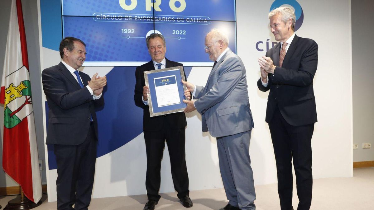 Por la izquierda, Abel Caballero, Jaime Borrás, Manuel Rodríguez y Alfonso Rueda / RICARDO GROBAS