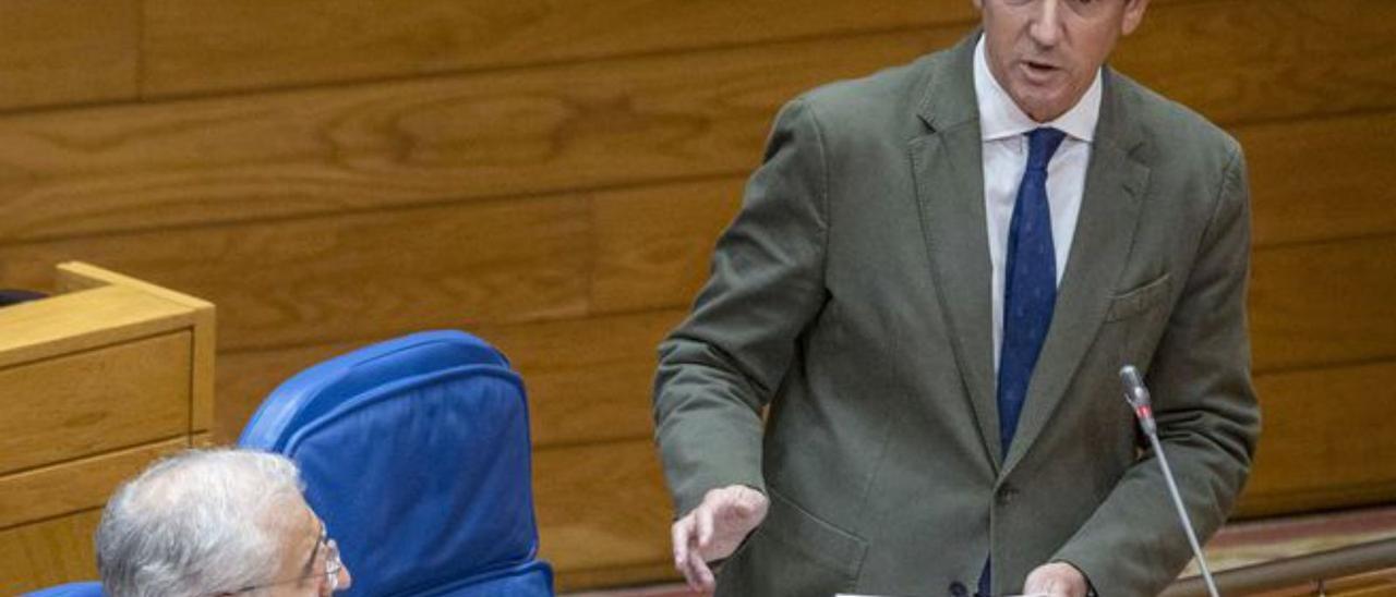 Alfonso Rueda, en el Parlamento.   | // X. R.