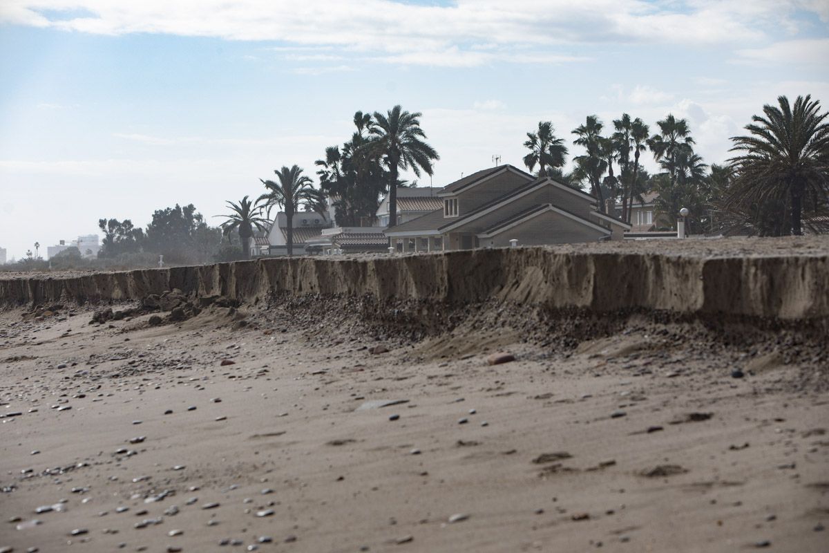 Efectos del temporal en la playa de Malvasur y en Cases de Queralt