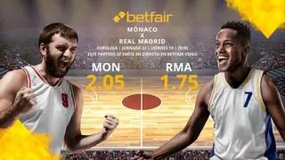 AS Monaco Basket vs. Real Madrid Baloncesto: horario, TV, estadísticas, clasificación y pronósticos