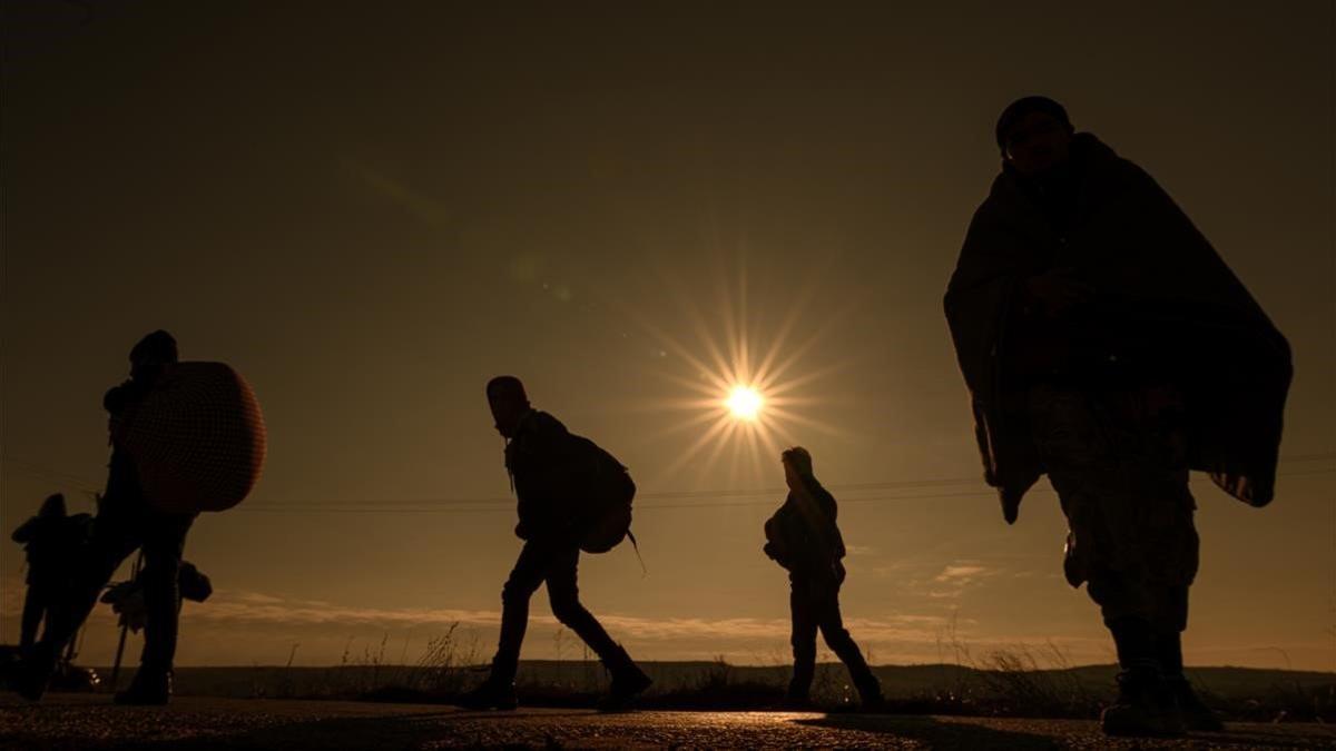 refugiados en la frontera de turquía y grecia