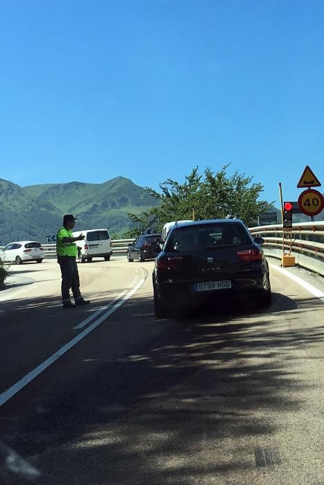 Retenciones de vehículos en el puerto de Pajares