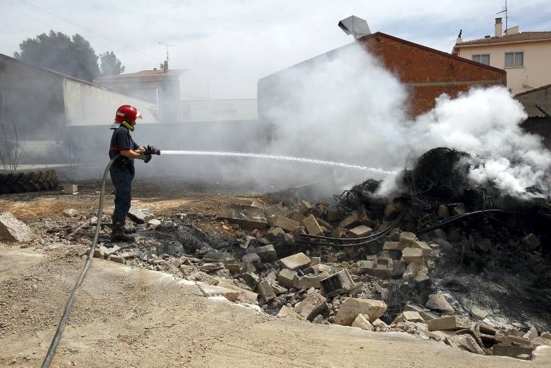 Imágenes del incendio en Alcañiz