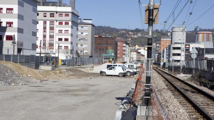 Obras de soterramiento en Langreo.