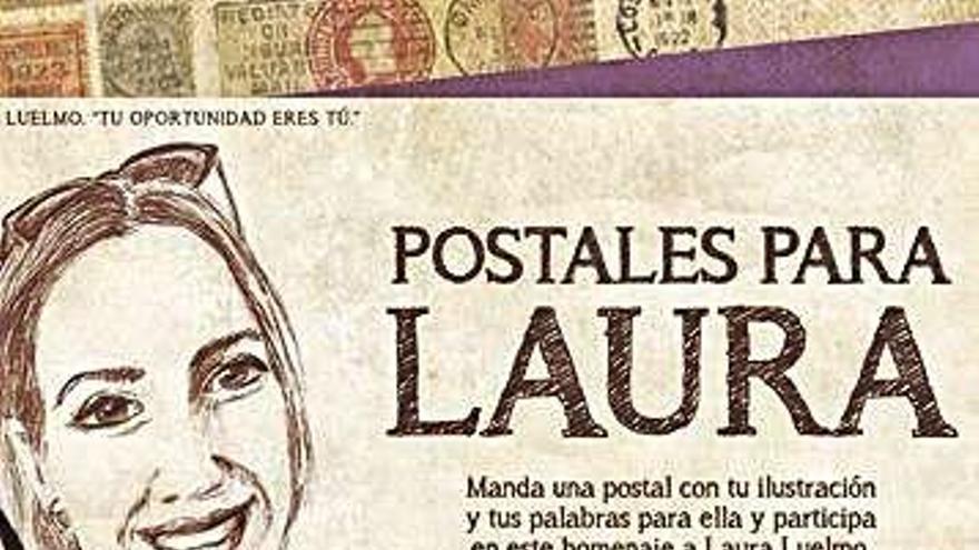 Cartel de la iniciativa &quot;Postales para Laura&quot;.