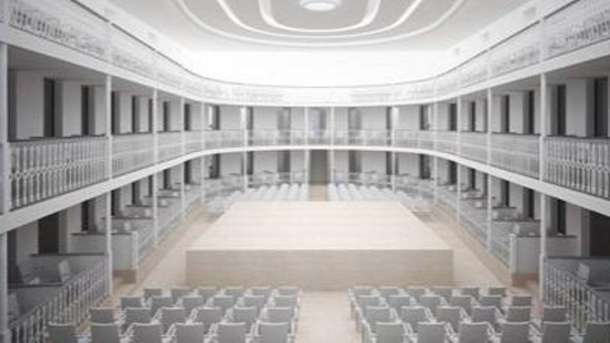 Recreación virtual de la reforma del Teatro Pereyra.