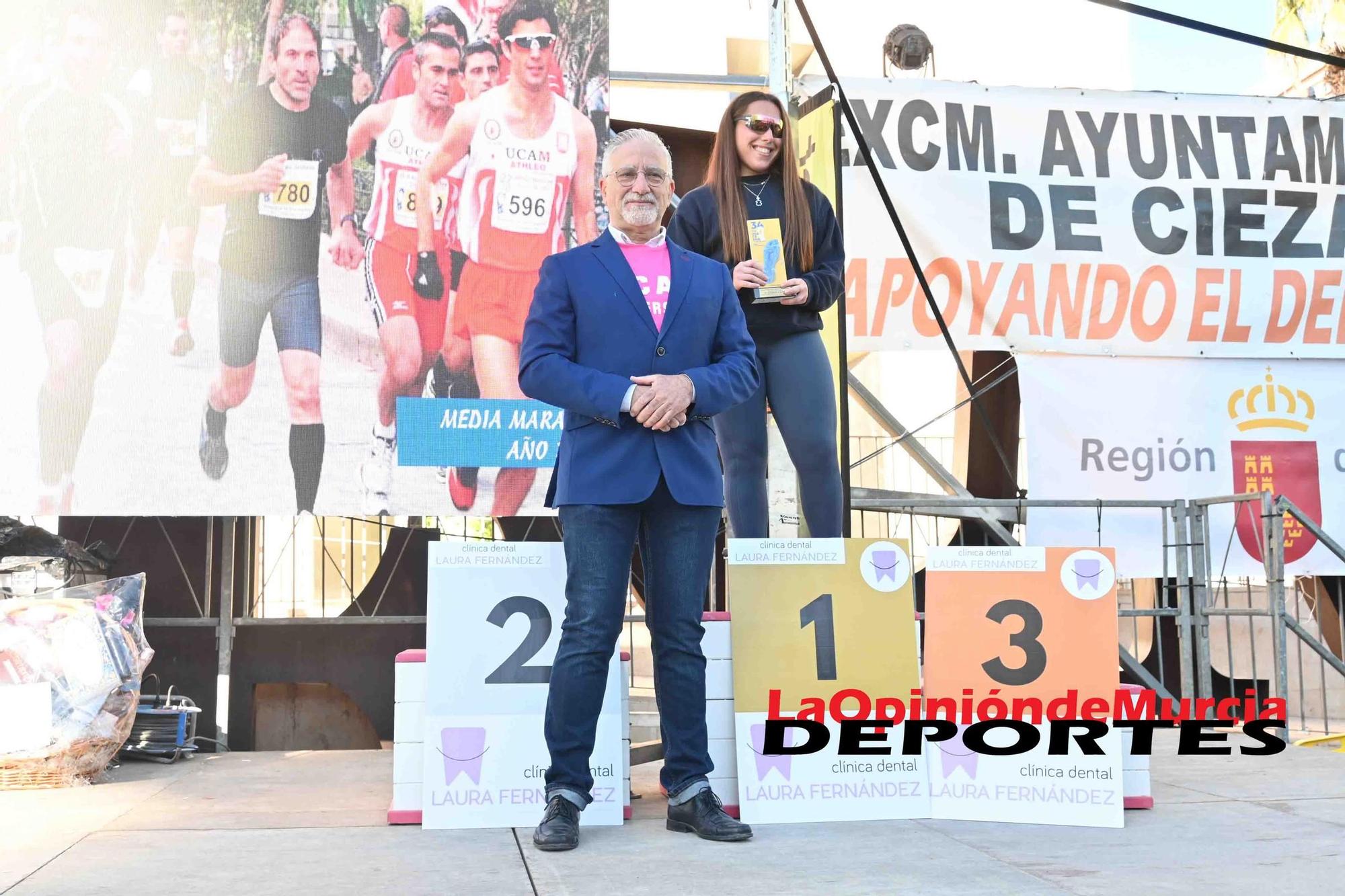 FOTOS: Podio de la Media maratón de Cieza