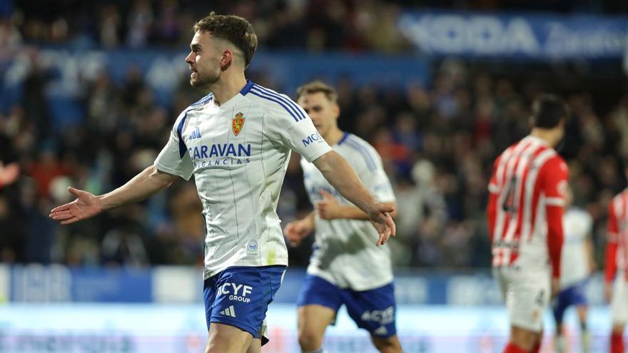 El Real Zaragoza se levanta con buen nivel frente al Sporting, pero perdona y lo paga en el descuento (1-1)