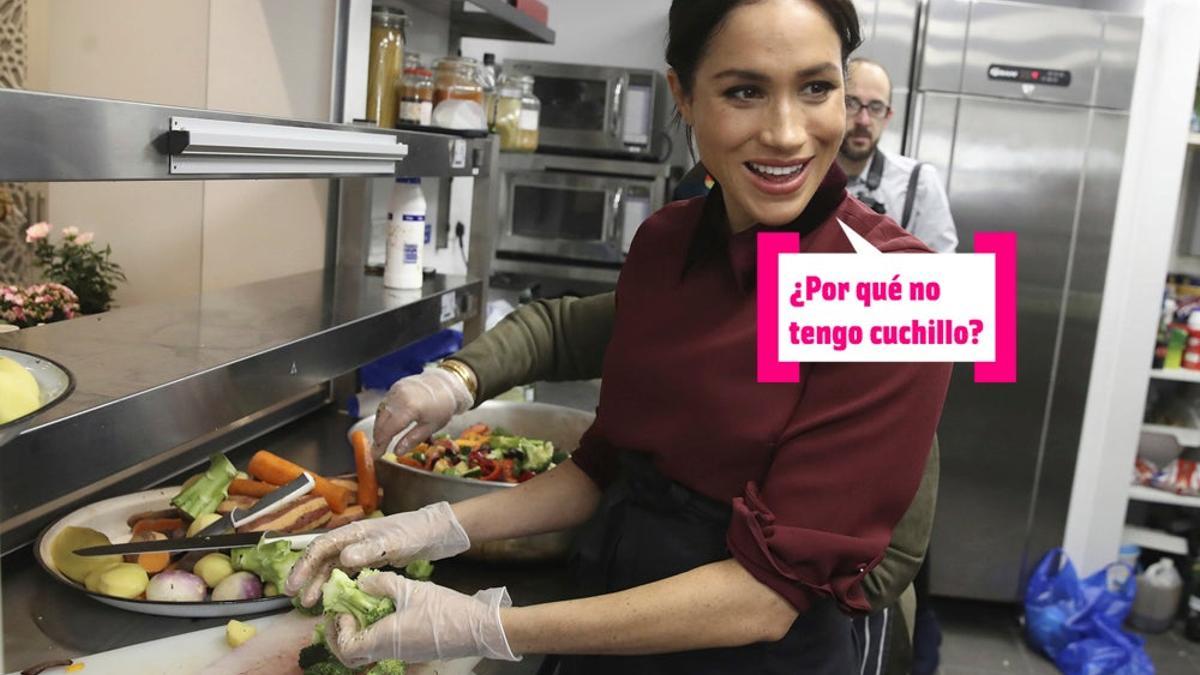 Meghan Markle cocina pero sin cuchillos cerca