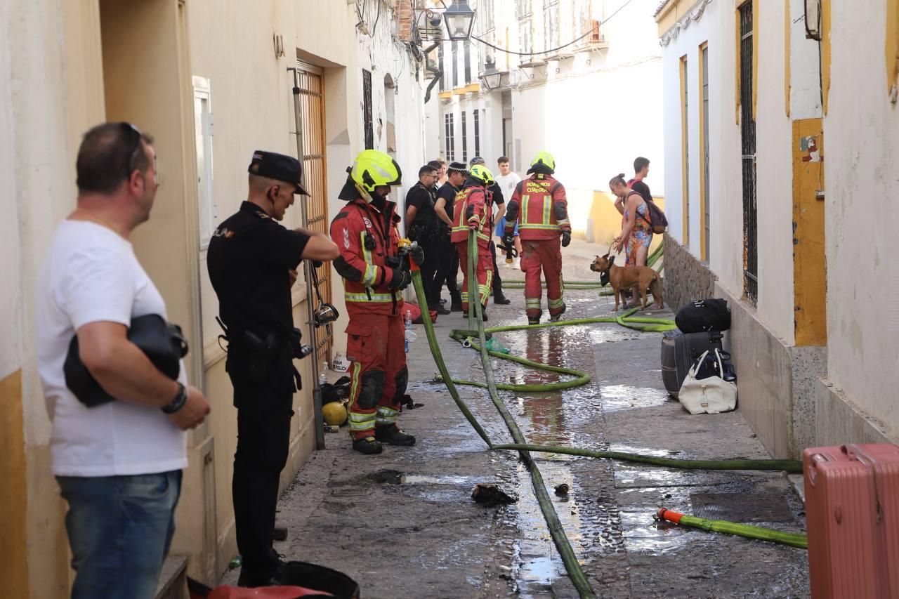Incendio en una casa ocupada del barrio de San Agustín en Córdoba