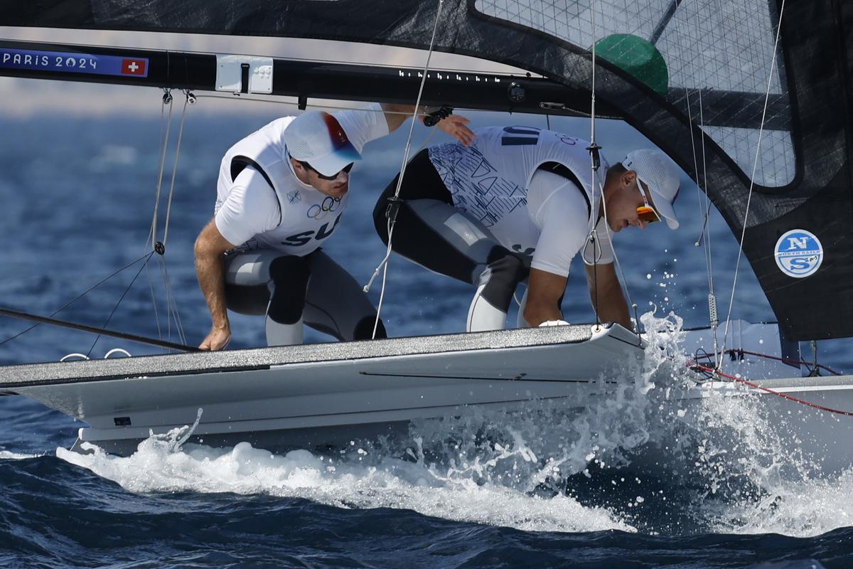 La 'medal race' del skiff de vela que les ha valido el oro a Diego Botín y Florian Trittel, en imágenes.