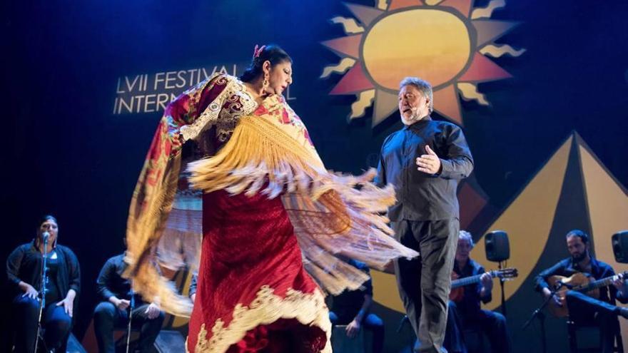 La bailaora Manuela Carrasco durante su actuación en esta última edición del festival JOSÉ ALBALADEJOS / EFE