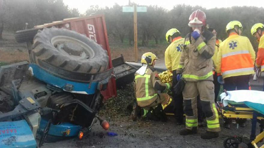 Així ha quedat el tractor involucrat en l&#039;accident