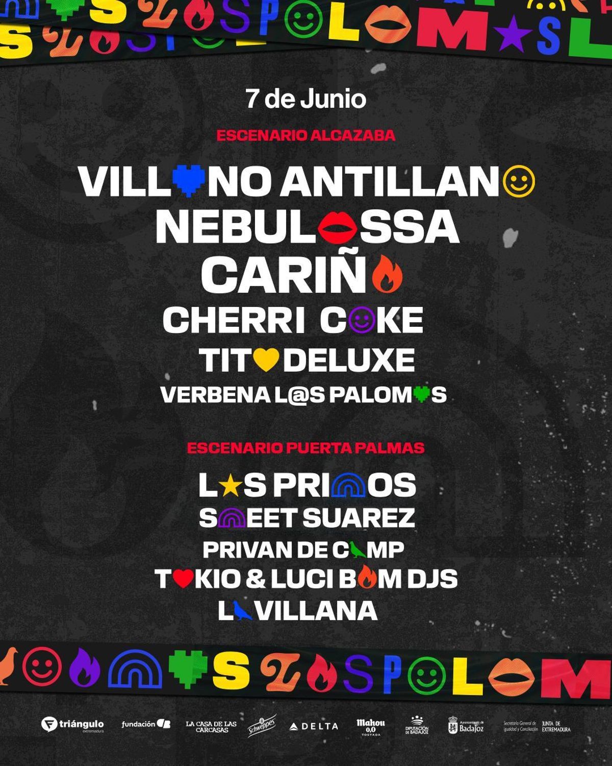 Cartel musical de Los Palomos.