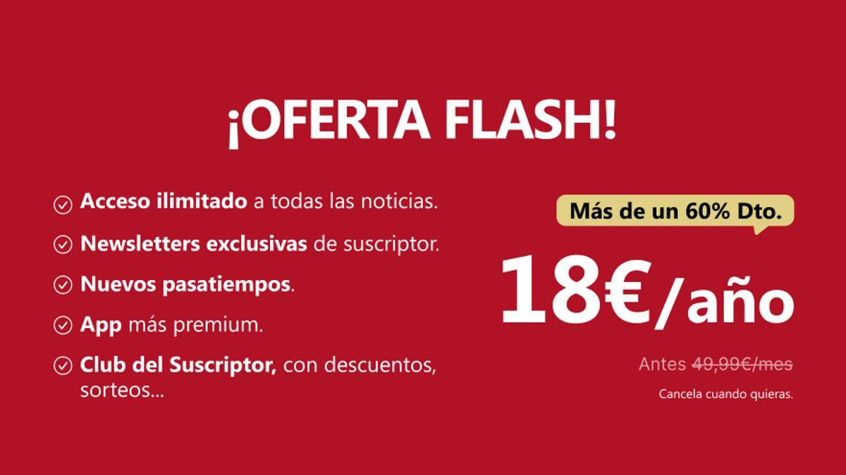 Con la oferta flash de Diario de Mallorca, suscríbete por 18 euros al mes.