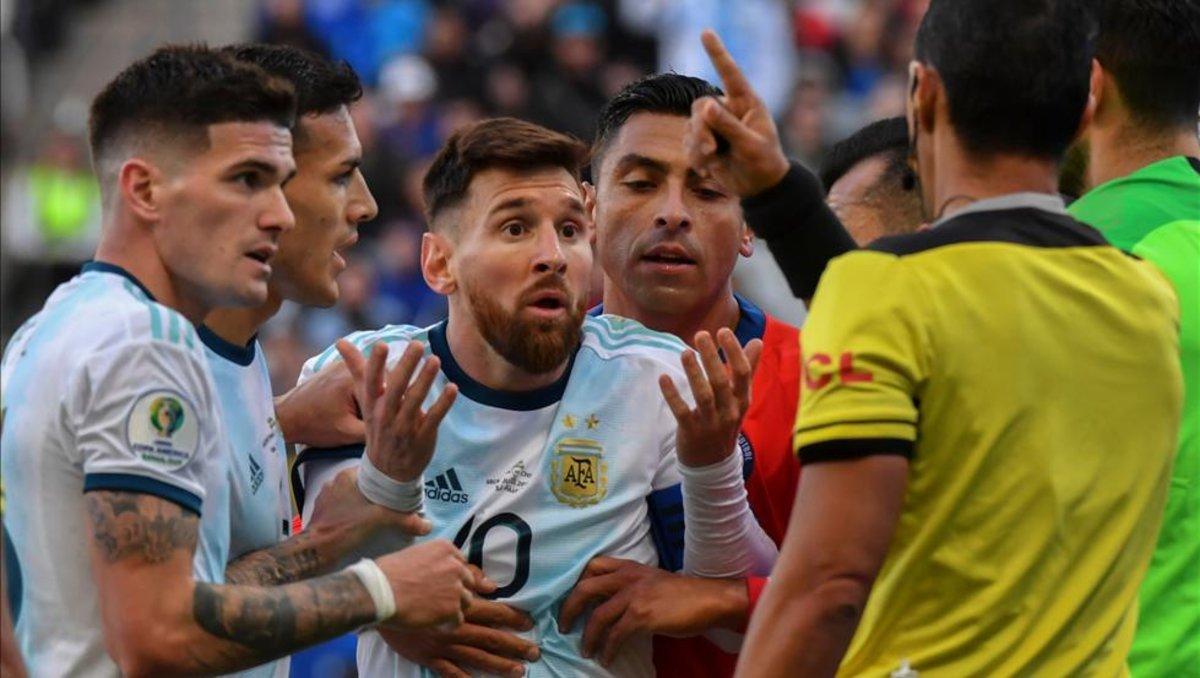Lionel Messi fue expulsado en el partido por el tercer lugar de la Copa América