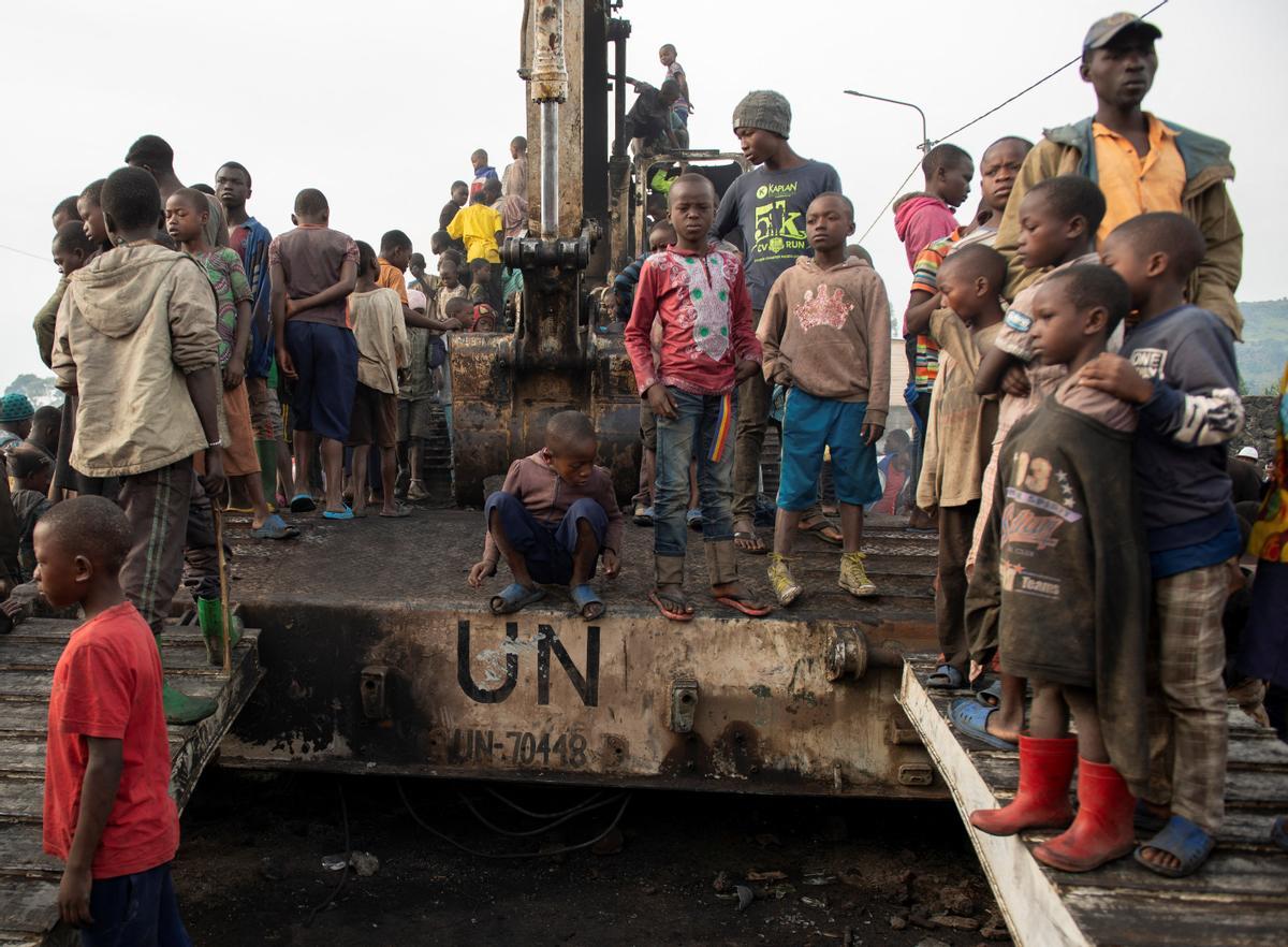 Desplazados a causa de los enfrentamientos cerca de Goma, en el Congo. En casi seis meses de enfrentamientos, más de 300.000 personas han huido de sus hogares.