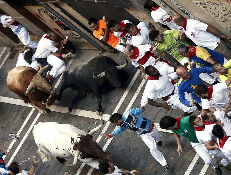 Penúltimo encierro de las fiestas de San Fermín