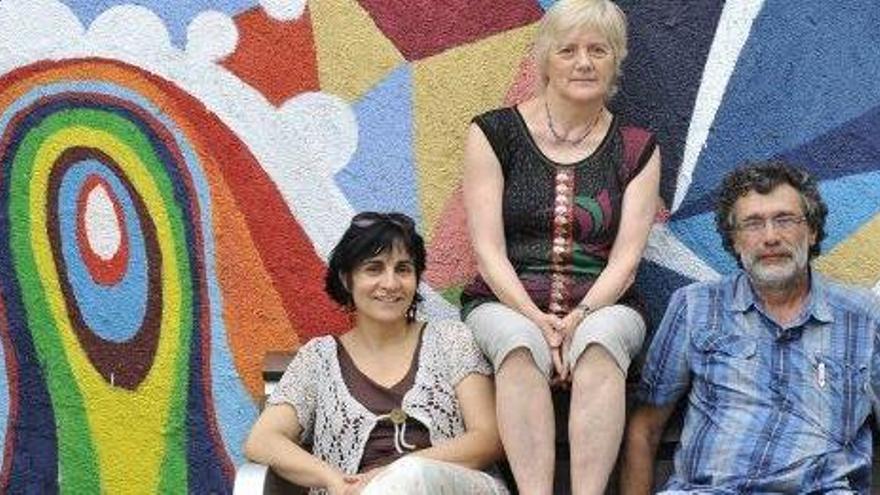 Rosa Ortega, Carme Carrió i Jordi Rubí, impulsors del projecte musical de les Escodines