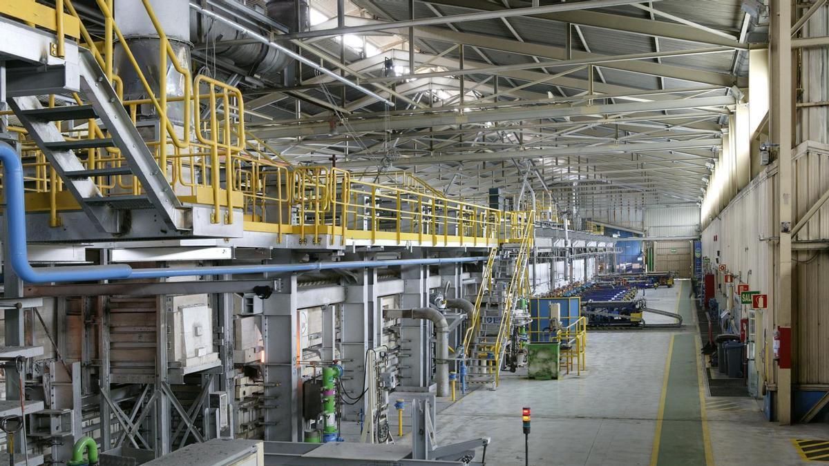 El actual horno flotado de Saint-Gobain