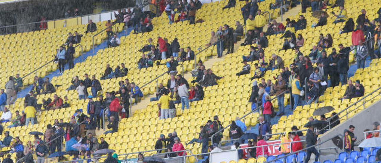 La grada del Estadio de Gran Canaria antes del UD Las Palmas-Barcelona de la temporada pasada.