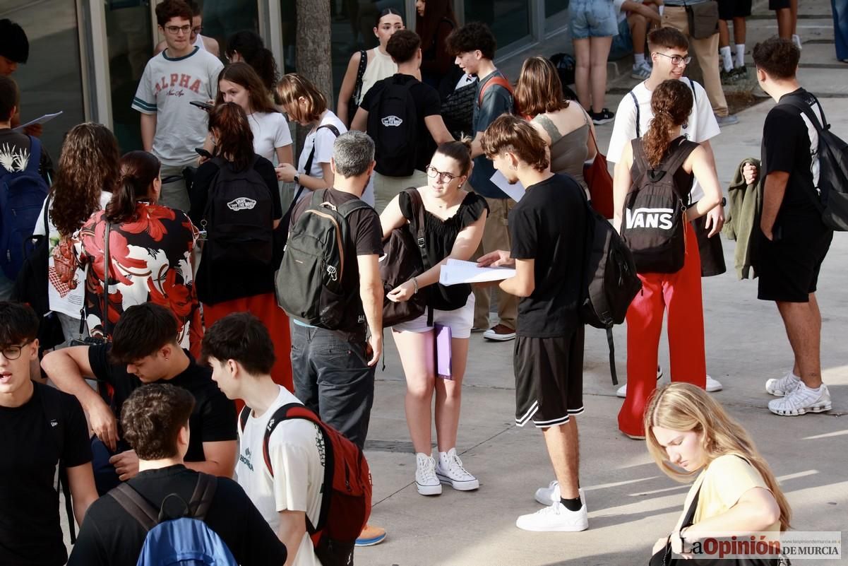 Primera jornada de la PAU en el campus de Espinardo