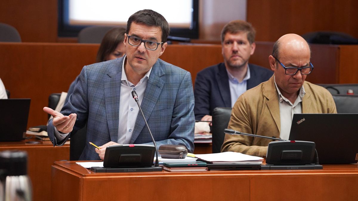 El portavoz de Hacienda del PSOE, Óscar Galeano, en una reciente comisión parlamentaria.