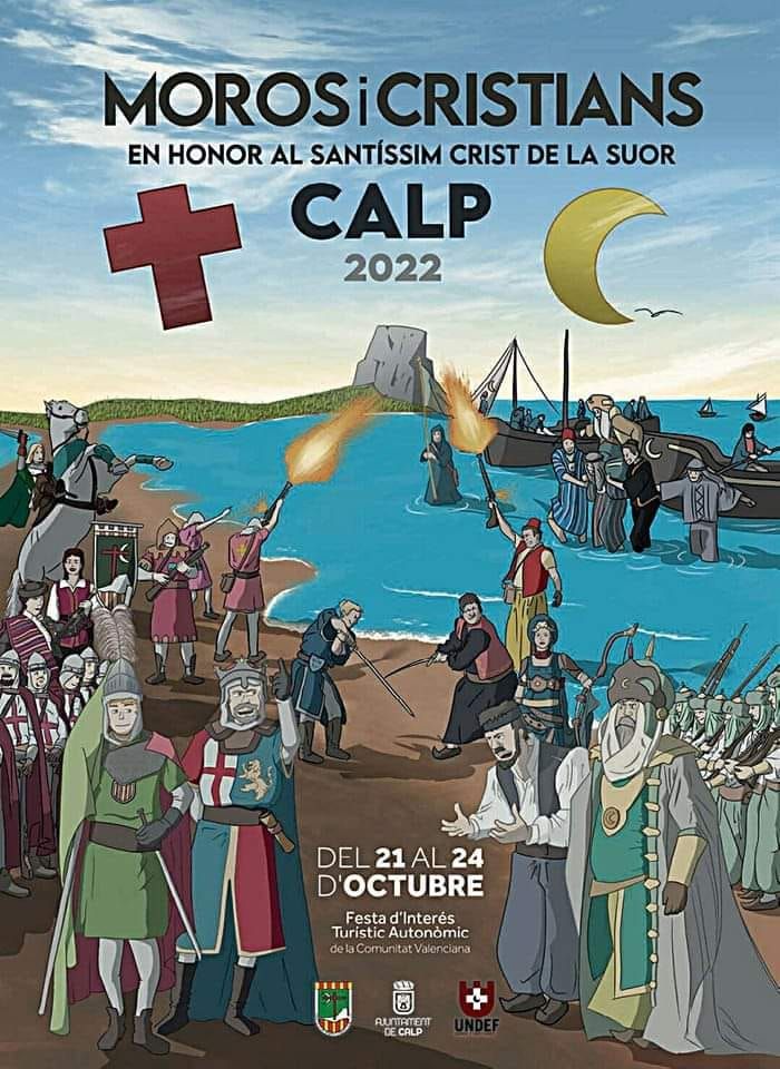 Cartel de las fiestas de Moros y Cristianos de Calp.