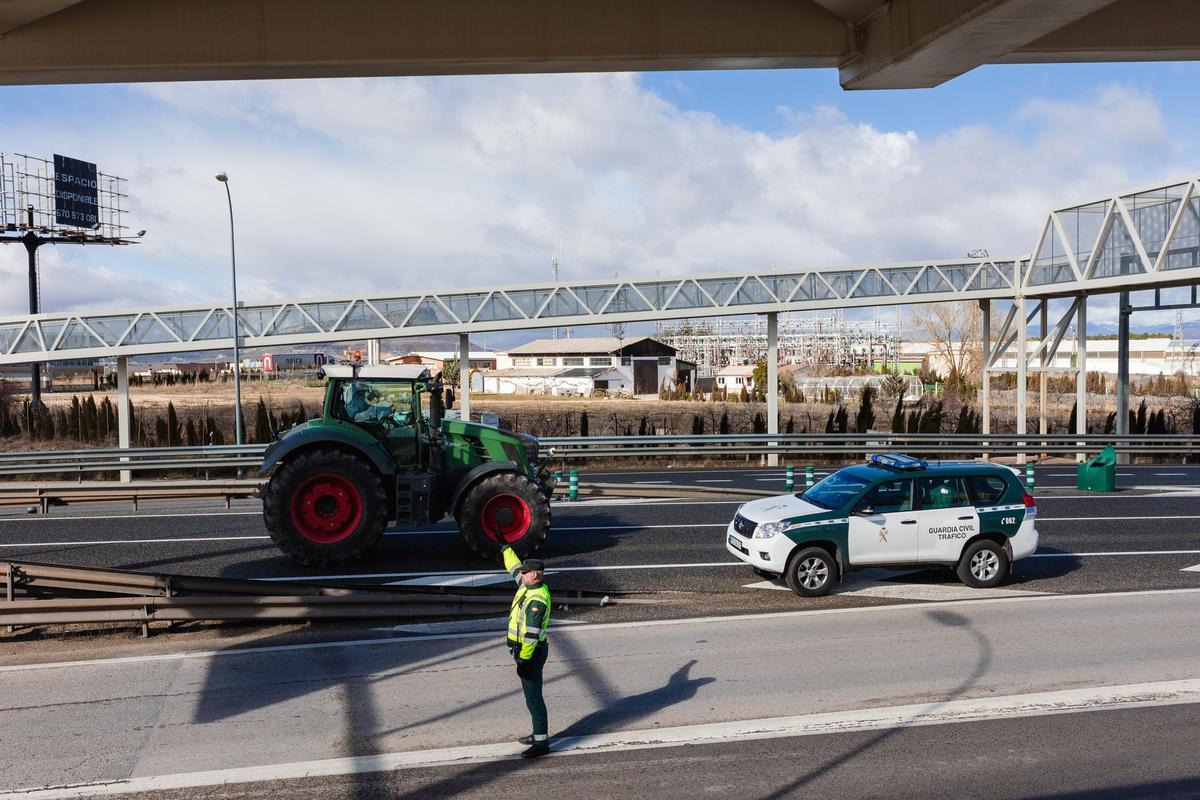 Protesta de los agricultores en Soria.