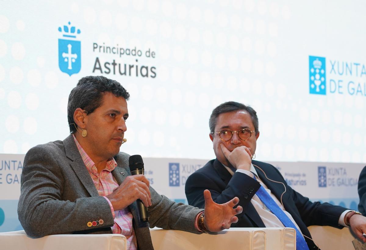 Fernando Pérez Aguado durante su intervención en la mesa El noroeste en la logística nacional e internacional.