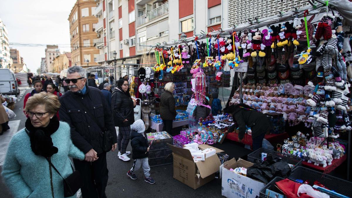 Imagen de archivo del mercadillo del Cabanyal.