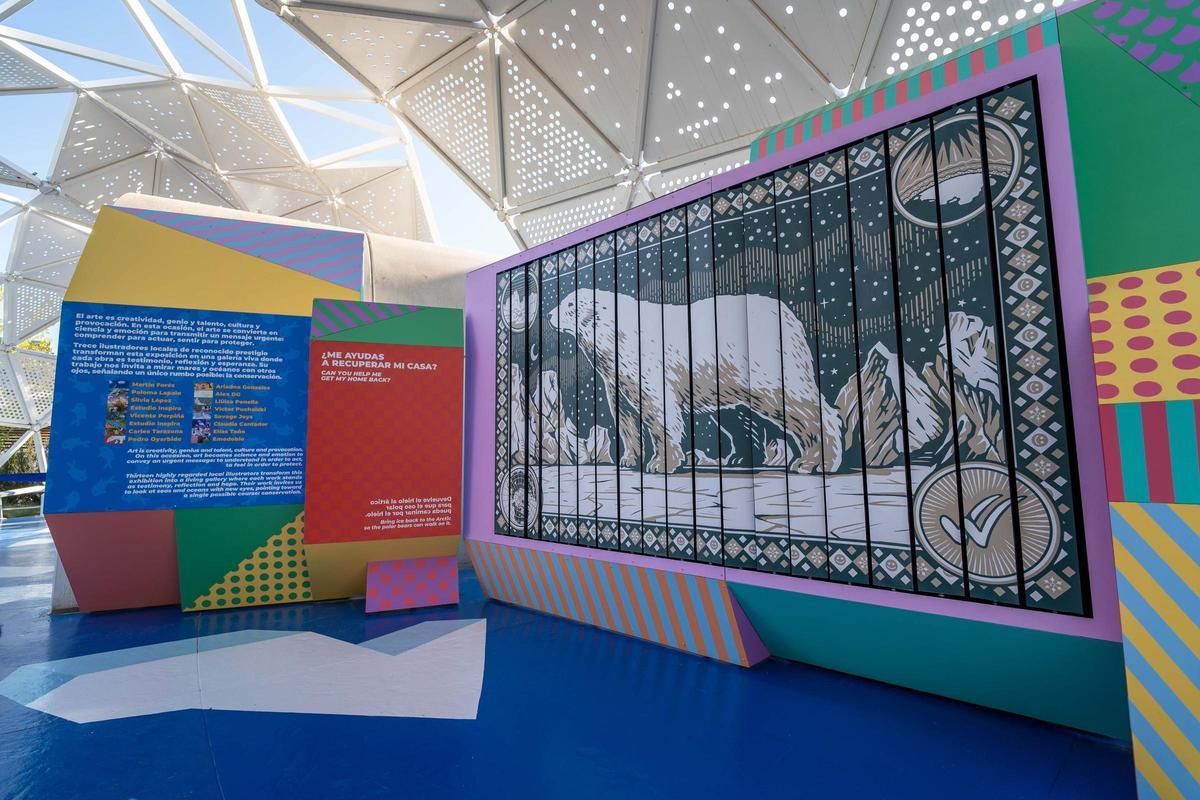 La nueva galería del Oceanogràfic acerca los polos al visitante a través del juego y la ilustración