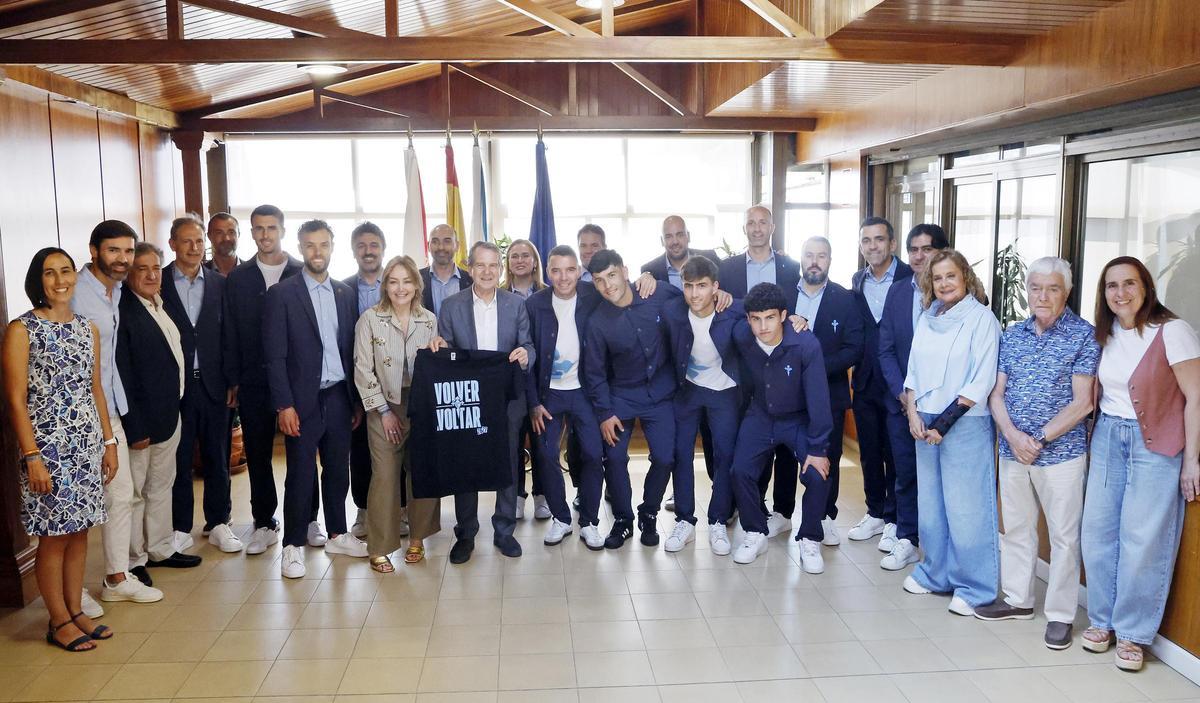 Recibimiento del Celta en el Concello de Vigo por su gran campaña