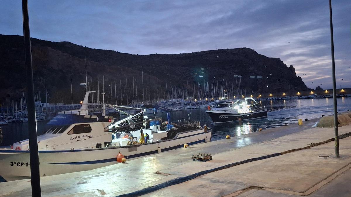 Barcos pesqueros en el puerto de Xàbia