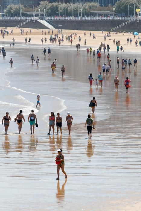 Sol y calor en Gijón