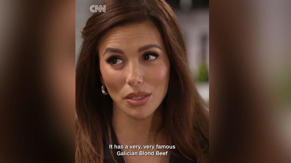 Eva Longoria durante la entrevista en la CNN.