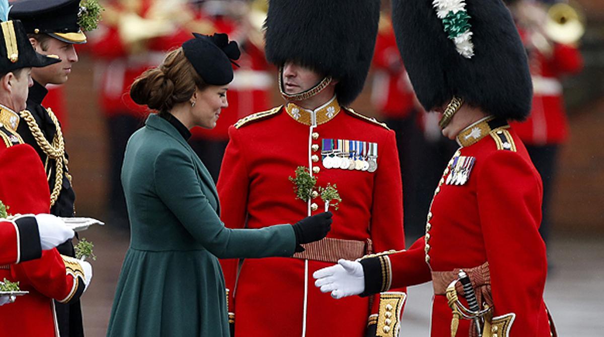 La duquessa de Cambridge, Caterina Middleton, durant la desfilada de Sant Patrici a Londres.