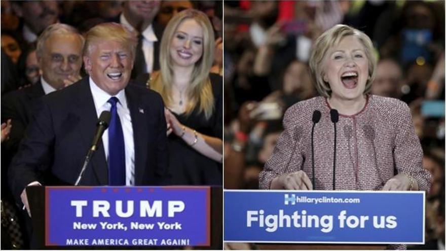 Clinton y Trump arrasan en las primarias de Nueva York