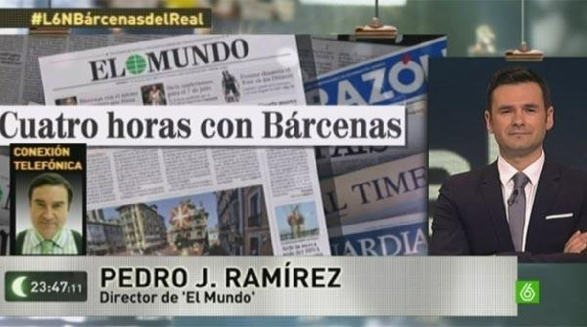 Fragment de La Sexta Noche, sobre Bárcenas i ’El Mundo’