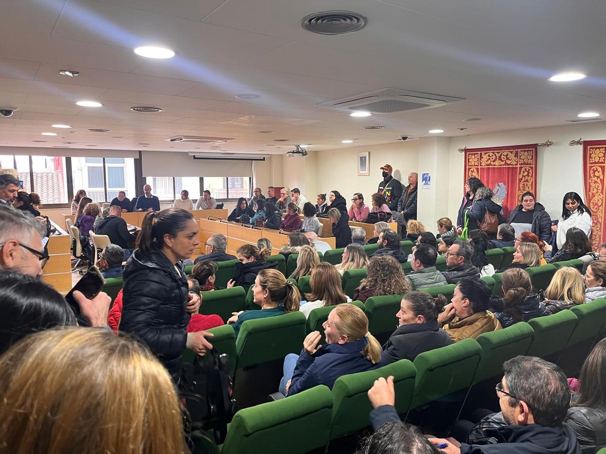 Comerciantes de Paiporta en la reunión de esta mañana.
