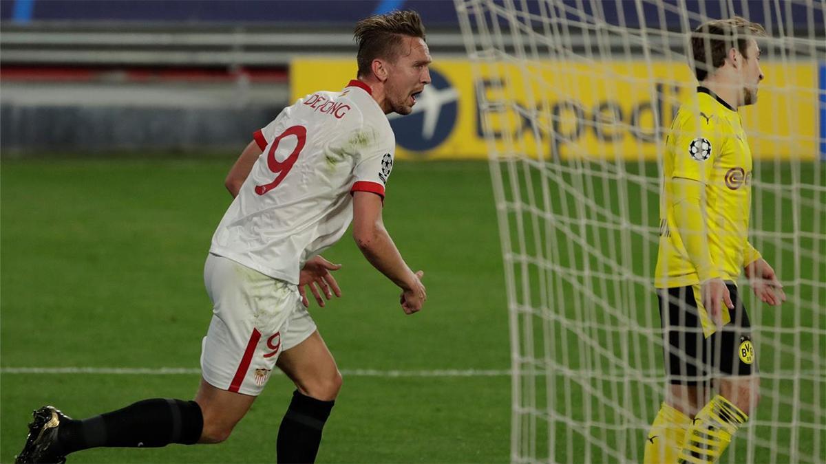 El gol de Luuk de Jong que mantiene vivo al Sevilla