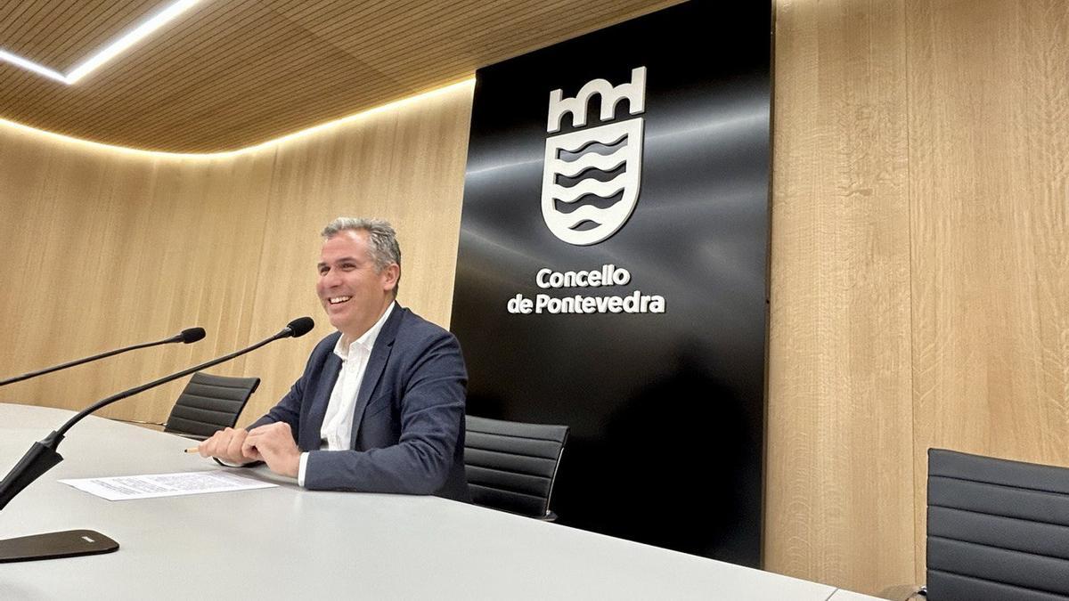 Rafa Domínguez, en la sede del Concello de Pontevedra.