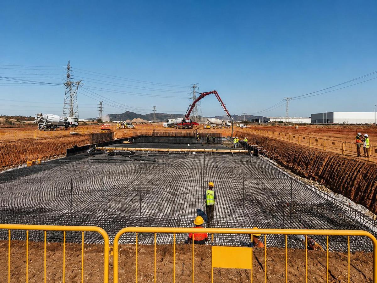 Una imagn de las obras.