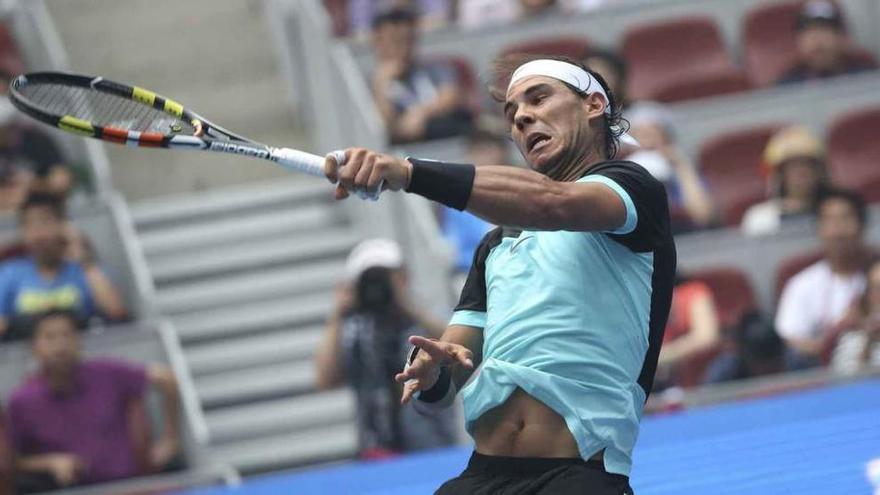 Nadal, en el partido disputado ayer que ganó por 6-4, 6-4.